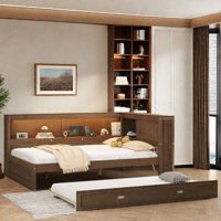 Sakima Daybed With Storage Shelves, Charging Station, Led And Trundle by Orren Ellis