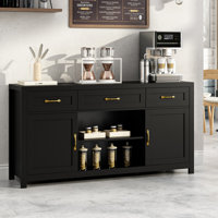 57.9" Sideboard With 3 Drawers, Adjustable Shelf by Winston Porter