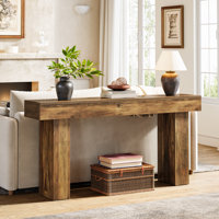 63 Inch Long Console Table Farmhouse Sofa Table by Millwood Pines