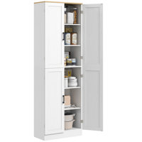 67" Freestanding Kitchen Pantry, 4-Door Storage Cabinet Organizer by Lark Manor