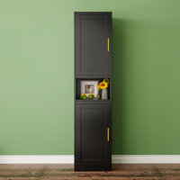 Fashion Metal Kitchen Living Room Pantry Storage Cabinet With Open Countertop by Ebern Designs