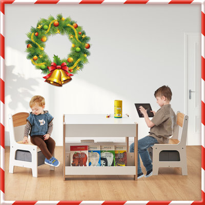 Kids Wooden Table And Chairs Set by Latitude Run