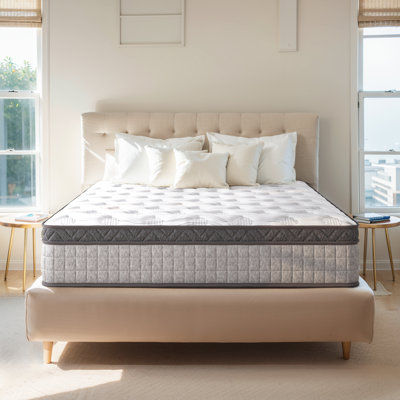 12" Diamond Hybrid Mattress With Innerspring And Cooling Gel Memory Foam For Pressure Relief And Motion Isolation by Alwyn Home