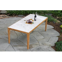 Cava Teak & Orobico Sintered Stone Dining Table by Joss & Main
