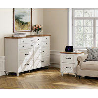 Engelbrecht 2 Piece Bedroom Set - Includes 8 Drawer Dresser For Bedroom, Nightstand With Charging Station & Drawers, 2 Piece Dresser And Nightstand Se by Charlton Home