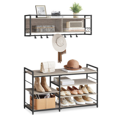 Coat Rack Shoe Bench Set by 17 Stories