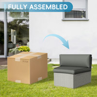 Fully Assembled Curved Patio Sofa by Ebern Designs