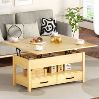 Modern Lift Top Coffee Table with Hidden Storage and Drawer for Living Room by Gracie Oaks