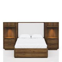 Esila Upholstered LED 3-Piece Bedroom Set, Carmel by AllModern