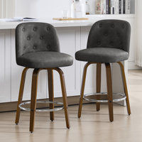 Swivel Upholstered Counter & Bar Stool by George Oliver