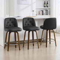 Swivel Upholstered Counter & Bar Stool by George Oliver