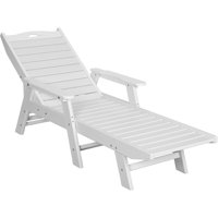 Outdoor Chaise Lounge Hdpe Reclining Chair by Highland Dunes