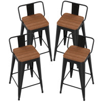 Outdoor Stool With Metal Frame by Williston Forge