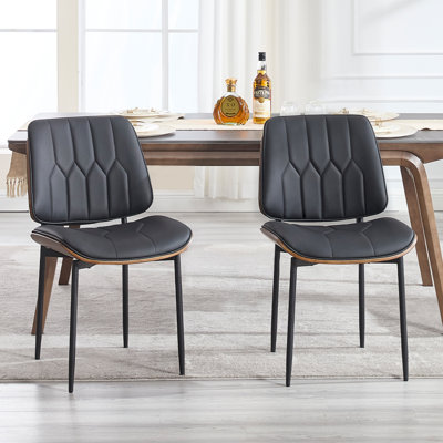 Faux Leather Upholstered  Side Chair by George Oliver
