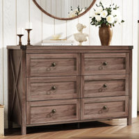 Breakwater Bay Farmhouse 6 Drawer 47.2" W Double Dresser by Breakwater Bay