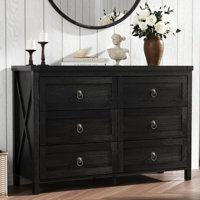 Breakwater Bay Farmhouse 6 Drawer 47.2" W Double Dresser by Breakwater Bay