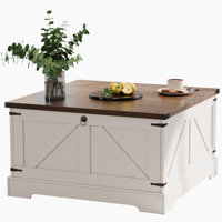 August GroveFarmhouse Square Lift Top Coffee Table With Storage by August Grove
