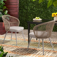 Outdoor Wicker Dining Chairs With Cushions by Bay Isle Home