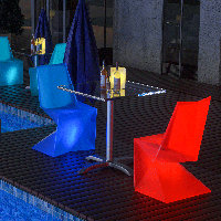 LED Lighted Chair Lighting Seat, 16 Color Changing Dining Chair With Remote For Bar Cocktail Party by Ivy Bronx