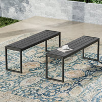Metal Outdoor Bench Set Of 2 by Ebern Designs