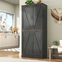71" Kitchen Pantry With 12 Door Shelves And 1 Adjustable Shelf