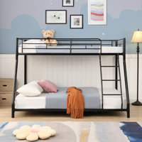 Metal Bunk Bed, Twin Over Full Size for Teens and Adults,Space-Saving/Noise Reduced/No Box Spring Needed by Isabelle & Max