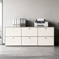 Modular Metal Office Storage Cabinet With Adjustable Shelves by Inbox Zero