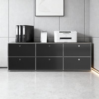 Modular Metal Office Storage Cabinet With Adjustable Shelves
