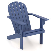 Patio Adirondack Chair With Inclined Seat High Backrest & Wide Armrests by Highland Dunes