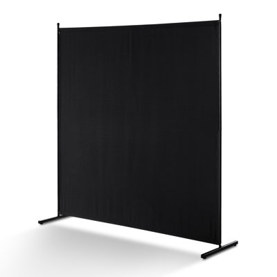 6FT Room Divider Single Panel Fabric Room Screen for Office Bedroom Black