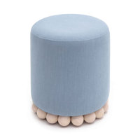 Bergenfield Upcycled Fabric Ottoman by Ebern Designs