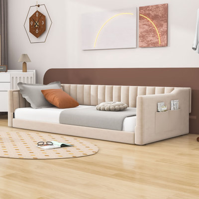 Upholstery Daybed with Storage pocket