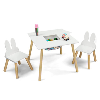 Kids Table And 2 Chairs Set With Storage & Removable Tabletop by Zoomie Kids
