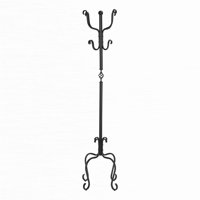 Coat Rack, Hall Tree, Free Standing, 8 Hooks, Entryway, 74"H, , Black Metal, Transitional by Winston Porter