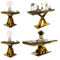 4 Piece Living Room Table Set by Everly Quinn