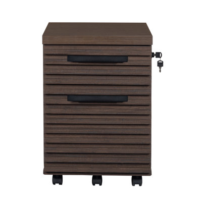 Mobile Pedestal, Brown by 17 Stories