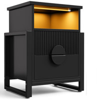 Winston Porter 2-piece Bedroom Set - 4 Drawer Fluted Dresser And 2 Drawer Fluted Nightstands, by Winston Porter