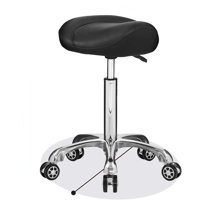 Rolling And Rotating Height Adjustable Saddle Stool by Orren Ellis