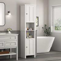 Bathroom Floor Storage Cabinet with 2 Doors and shelves by Lark Manor