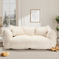 Compressed Sofa, Two-Seat Bean Bag Sofa With Pillows And Armrests For Bedroom Living Room by Trule