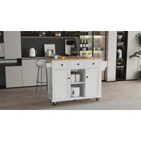3 Drawers Kitchen Island Cart For Dinning Room by Winston Porter