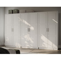 100% Solid Wood Swedesboro 6-Door Wardrobe by Hokku Designs