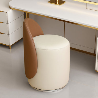 1Pc, Bedroom Dressing Stool, Rotating Stool, Light Luxury Dressing Stool, Home Dressing Chair, Modern Backrest Dressing Table Stool by Brayden Studio