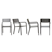 Outdoor Metal Patio Single Dining Chair Set of 4 by Lark Manor