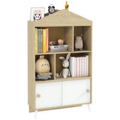 Kids Bookshelf and Toy Storage, 4-Cubby Children