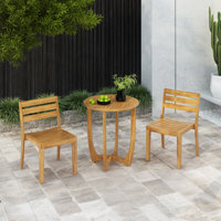 Luciano Acacia Wood Dining Chairs by Lark Manor