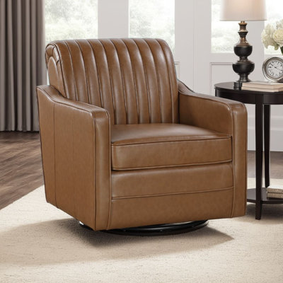 Accent Chair Swivel Chair Faux Leather Chair Reading Chair Upholstered Chair Living Room Chair by Hokku Designs