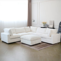 6 - Piece Upholstered Sectional With Ottoman by Mercer41