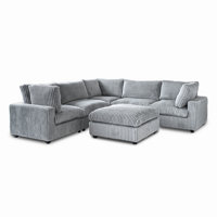 6 - Piece Upholstered Sectional With Ottoman by Mercer41