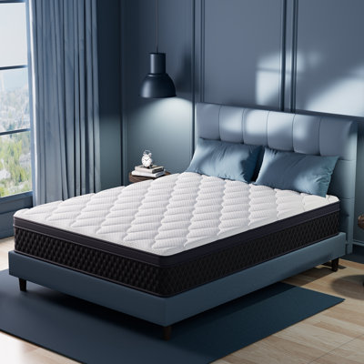12Hybrid Mattress in a Box – Cooling Gel‑Infused Memory Foam & Pocket Coil Hybrid, Pressure Relief, Motion Isolation, Fiberglass-Free, CertiPUR‑USCe by ELEMUSE